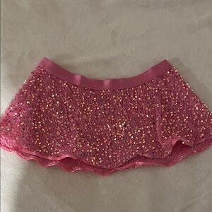 Pink Sequin Micro Mini Skirt